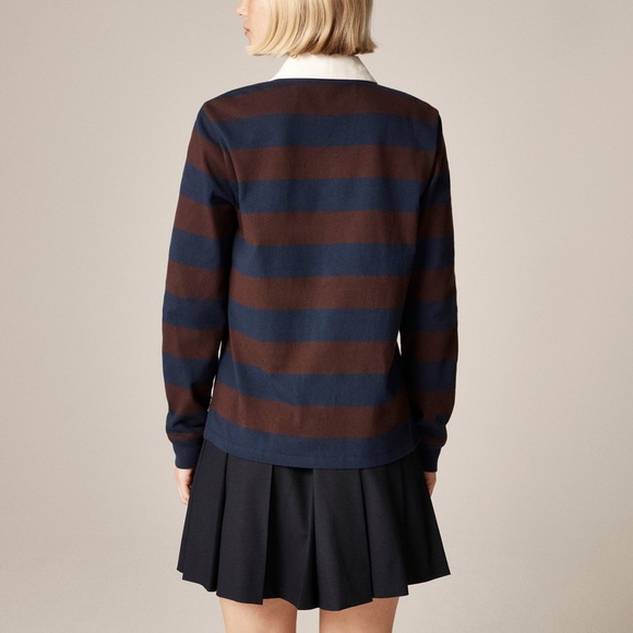J. Crew New premium-weight classic rugby shirt with embellishments - Picture 3 of 8